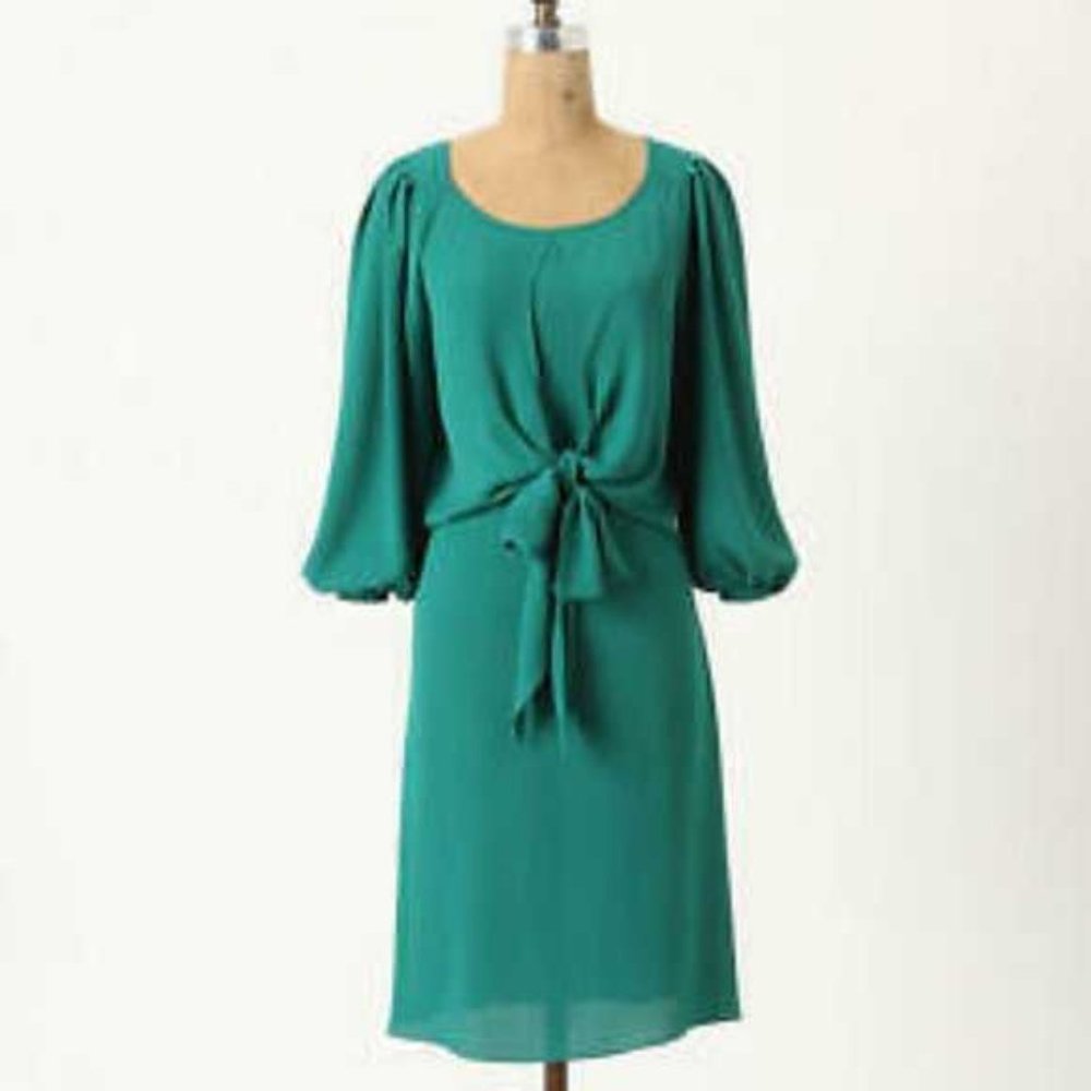 Anthropologie Maeve Valparaiso Emerald Green dress